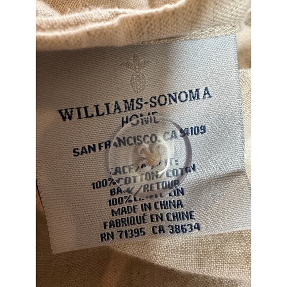 Williams-Sonoma Home Velvet Linen Duvet Cover Full Queen taupe beige brown - Picture 5 of 15